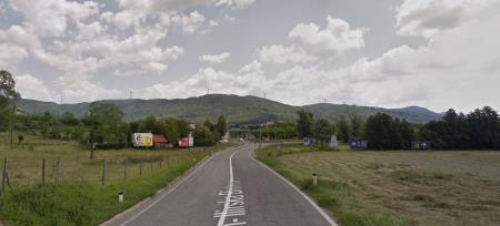 Simulacija pogleda na vetrnice z glavne ceste v smeri proti Pivki. 